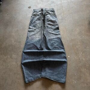 Baggy Cowest Big Pocket Wide Leg Jnco Styl Y2k Vintage Denim Jeans 32x34